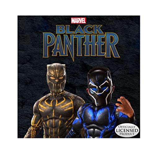 Rubies 641046-M Avengers - Disfraz de Pantera Negra para niños, Black Panther, M (5-7 años)
