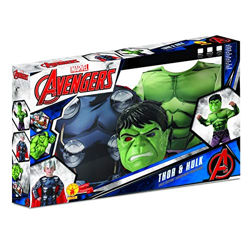 Rubies Disfraz oficial de Marvel-Bi Pack Classic Asamblea Hulk + Thor, niño, talla S- 155039S
