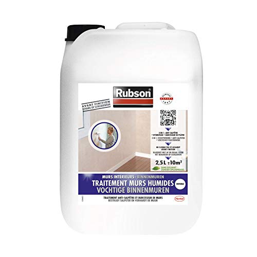 Rubson Stop Salpêtre - Barrera antisalitre (para paredes de interior, garrafa de plástico de 2,5 L)