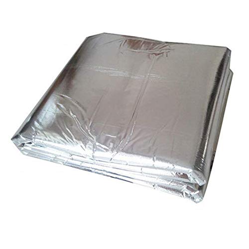 Ruesious Vehículo Insonorizante Forro Aluminio Papel Adhesivo 5mm de Espesor Espuma Aislante de Calor Aislamiento Térmico Acústico Impermeable Hidrófugo Sonido Amortiguador 140cm x 100cm