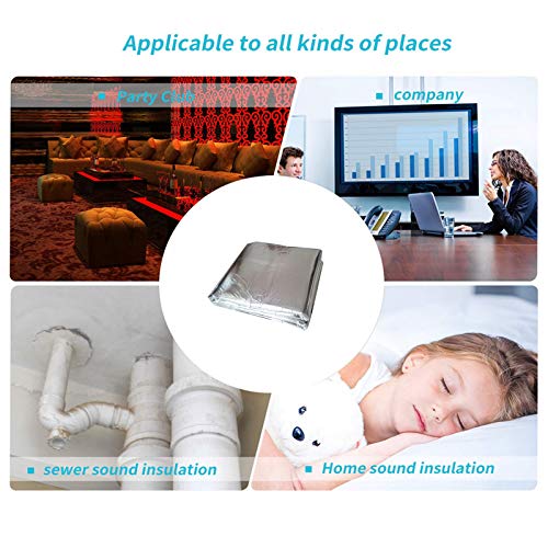 Ruesious Vehículo Insonorizante Forro Aluminio Papel Adhesivo 5mm de Espesor Espuma Aislante de Calor Aislamiento Térmico Acústico Impermeable Hidrófugo Sonido Amortiguador 140cm x 100cm