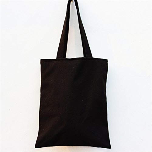 RUHUA Bolso del Bolso de los Bolsos de Las Mujeres de los Hombres de algodón Reutilizable de Eco Plegable Shopping Tienda Online,Negro