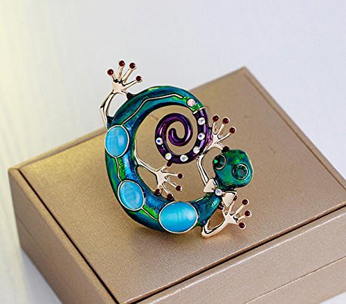 Ruikey 1 Pcs Elegante Broche Lagarto Retro de Diseño Broche Pin Sin Caja para Las Mujeres Señoras Niñas