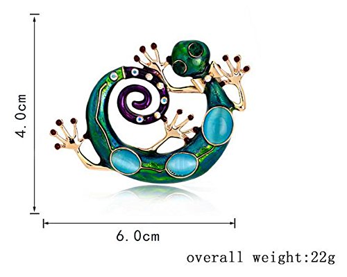 Ruikey 1 Pcs Elegante Broche Lagarto Retro de Diseño Broche Pin Sin Caja para Las Mujeres Señoras Niñas