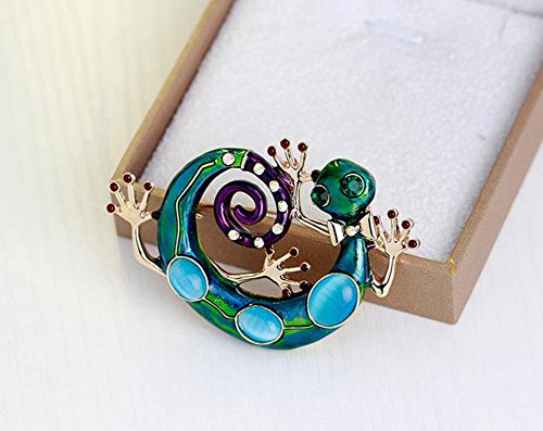 Ruikey 1 Pcs Elegante Broche Lagarto Retro de Diseño Broche Pin Sin Caja para Las Mujeres Señoras Niñas