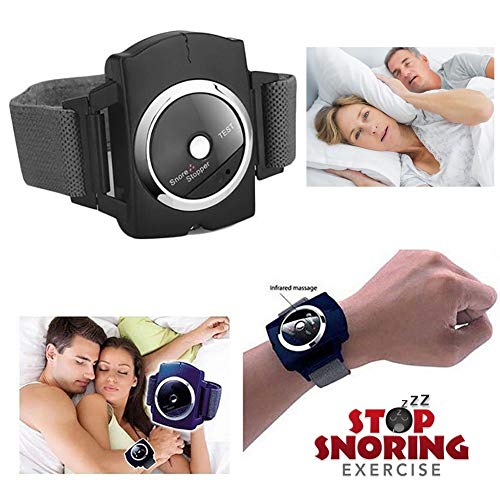 RUIMI Correa de Pulsera Antirronquidos Silenciador de Ronquidos Solución de Alivio de Ronquidos Instantánea Dispositivos con Sensor de Biorretroalimentación,for Dormir Mejor Dormir