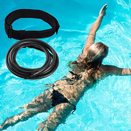 RUNACC Cinturón de natación Ajustable para Piscinas de natación (Negro)