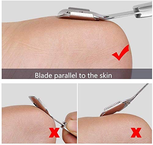 RUNCCI-YUN Eliminador Profesional de Callos y Callosidades, Lima de Callos de Acero Inoxidable, Eliminador de Dureza, Afeitadora de Dureza, Pedicura y Cuidado de Pies, 10 Cuchillas Incluidas