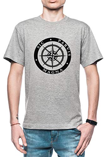 Rundi Sic Parvis Magna Hombre Camiseta Gris Tamaño XL - Men's T-Shirt Grey