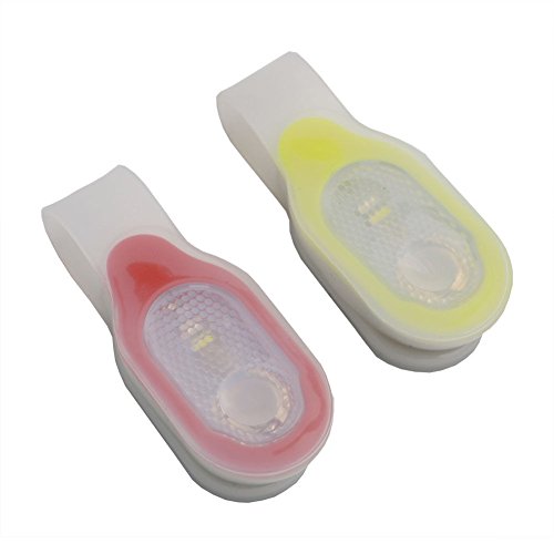 Rungao Led magnética Linterna portátil mannos Libres con Clip para Ropa para Senderismo, navegacion y Running para Correr-Rojo