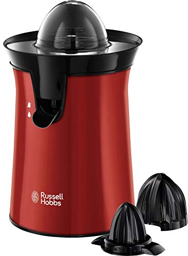 Russell Hobbs Colours Plus - Exprimidor de zumo (eléctrico, 2 accesorios, 60 W, rojo) ref. 26010-56