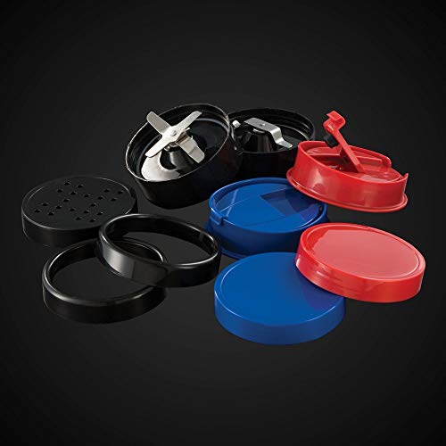 Russell Hobbs NutriBoost - Batidora de Vaso Individual (700 W, libre de BPA, Inox y Negro, 15 piezas) - ref. 23180-56