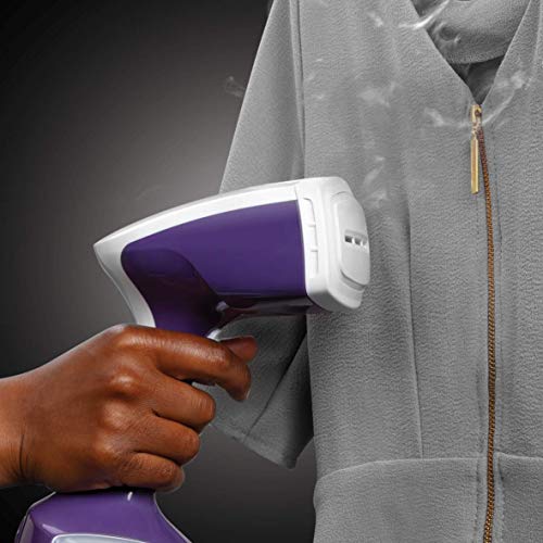 Russell Hobbs Steam Genie 25600-56 - Plancha de vapor vertical, cepillo de mano, incluye 3 accesorios ropa, 1650 W, color morado
