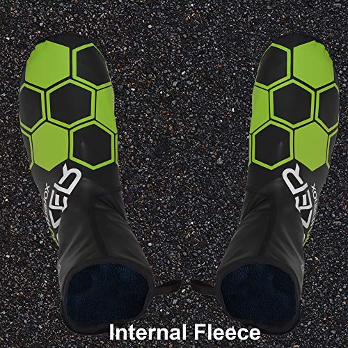 RUZER Bicicleta de Ciclismo Cubrebotas Impermeables Resistente al Viento Resistente a la Intemperie Cubre protección Reflectante Cubiertas de Neopreno Kevlar (Grande-XL: UK9/EU43 to UK12/EU47)