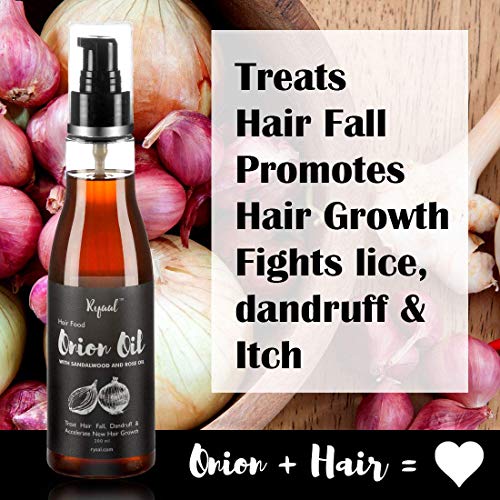 Ryaal Hair Cebolla Hair Oil Nutritivo Cabello Con Extracto de Cebolla Real para Cabello Caspa Intensivo 200 mililitros