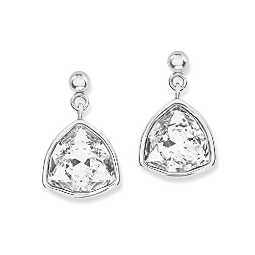 s. Oliver – Pendientes de mujer con Swarovski Elements, Acero Inoxidable, Cristal blanco – 567251