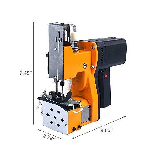 S SMAUTOP Máquina de coser portátil Máquina de coser más cercana Bolsa de embalaje eléctrica Sellado de costura para bolsa de plástico de papel de arroz saco de piel de serpiente (amarillo)