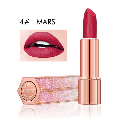 S-TROUBLE Lápiz Labial Mate de 8 Colores Starry Sky Starlight Hidratante Impermeable Larga duración Brillo Labial pigmentado Maquillaje Cosmético