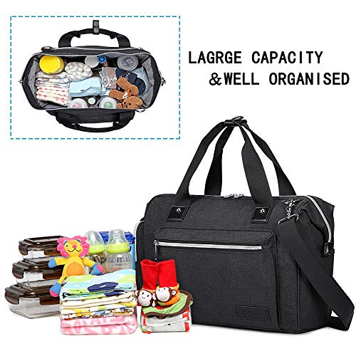 S-ZONE Bolsa de Pañales para Bebés Multifuncionales de Gran Capacidad para Mamá y Papá