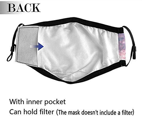 S6D6CZ8 Unisex Reutilizable Púrpura Color de Cabello Mujer Africana Protección contra el Polvo, Otros Velo de la Cara de la Contaminación del Aire para Hombres Mujeres Niños