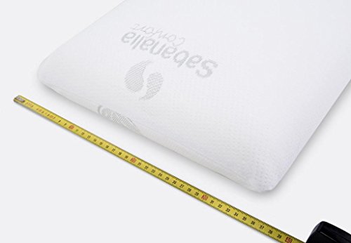 SABANALIA AV3C90 - Almohada Viscoelástica Aloe Vera (Disponible en Varios tamaños), 90x36x13
