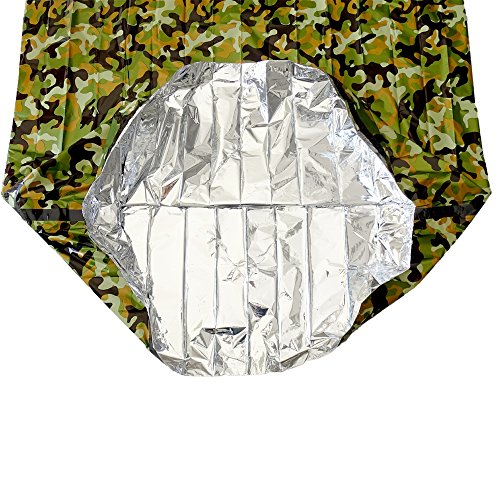 Sac de couchage de survie d'urgence léger étanche compact et isothermique matériel de premier secours idéal pour les activités extérieures telles que le bivouac le camping et la randonnée camouflage