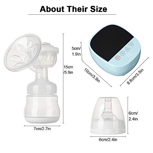 Sacaleches Eléctricos, Mooedcoe Extractor de Leche Doble Pantalla Táctil Sensible, Múltiples Modos y Niveles de Succión, Portátil con Pantalla HD