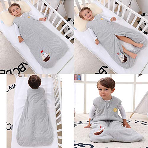 Saco de dormir para bebé, niña, pijama de invierno, 2,5 tog (130 (3 – 6 años), color gris