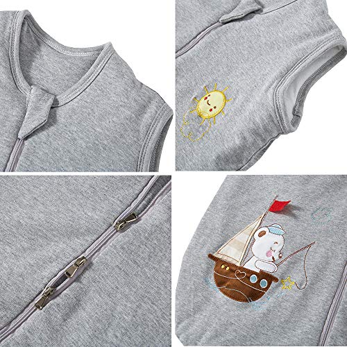 Saco de dormir para bebé, niña, pijama de invierno, 2,5 tog (130 (3 – 6 años), color gris