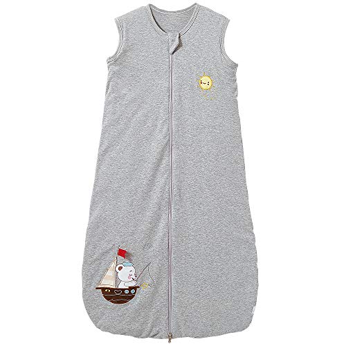 Saco de dormir para bebé, niña, pijama de invierno, 2,5 tog (130 (3 – 6 años), color gris
