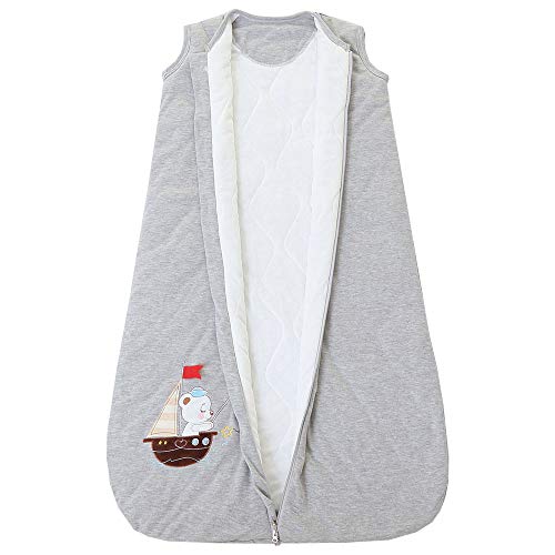 Saco de dormir para bebé, niña, pijama de invierno, 2,5 tog (130 (3 – 6 años), color gris