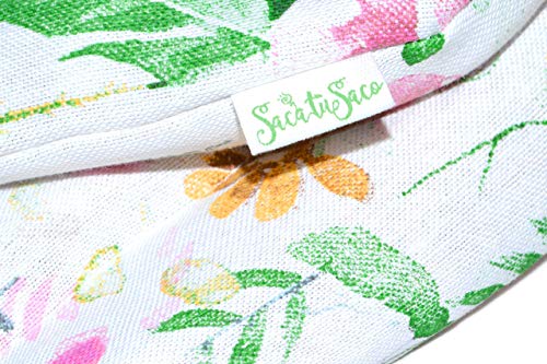 Saco térmico de semillas Sacatusaco, modelo cervical colección Alegría. Aroma a lavanda 100% natural, con medidas 42x26cm.