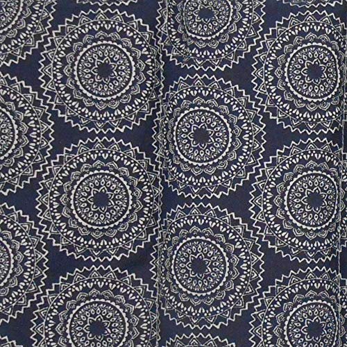 Saco térmico “MANDALAS AZUL MARINO” – 50 X 20 cm (XL) – relleno con 800gr de huesos de cereza - para microondas y congelador