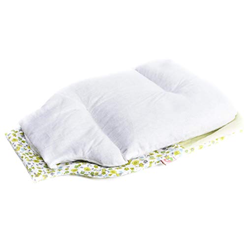 Saco Térmico Semillas con Forma Botella de Agua Caliente - Bolsa de Calor para Calentar en Microondas (32x22 cm) - Cojín de Semillas con Funda Lavable, Tela de Algodón 100% y Olor a Lavanda (Flores)