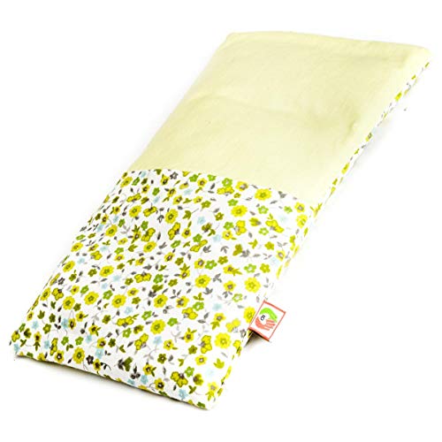 Saco Térmico Semillas Multiusos - Almohada para Calentar en Microondas (30x17 cm) - Bolsa de Calor - Cojín de Semillas con Funda Lavable, Tela de Algodón 100% y Olor a Lavanda (Flores)