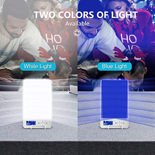 SAD Light Therapy Lamp,10000 Lux Lámpara de terapia,Lámpara de luz Diurna para trastorno afectivo estacional/depresión,adecuado para el hogar/la oficina (Blanco)