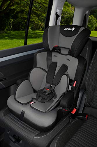 Safety 1st Ever Safe Plus Silla Coche grupo 1 2 3, crece con el niño 9 meses - 12 años (9-36 kg), con cojín reductor extraíble, color Gris