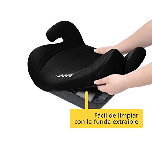 Safety 1st Manga Safe Elevador, Silla de coche grupo 3, Alzador para niños 3-12 años (15-36 kg), color Negro