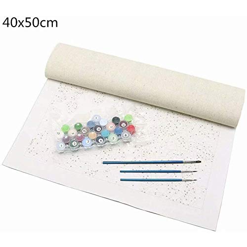 Safiman Kit de Pintura al óleo de Bricolaje, decoración navideña, Decoraciones, Regalos, Lienzo, decoración del hogar, lengüeta, Vaca, con Marco