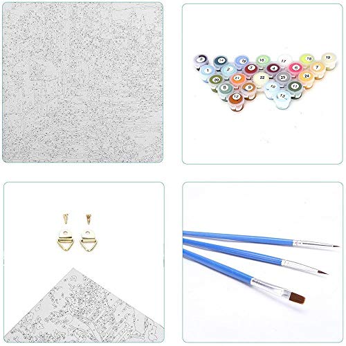 Safiman Kit de Pintura al óleo de Bricolaje, Pintura decoración del hogar Lienzo Arte decoración del hogar-Acuarela Vaca-sin Marco