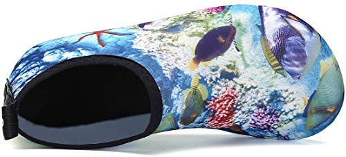 SAGUARO Escarpines Hombre Mujer para Buceo Snorkel Surf Natación Piscina Vela Mares Rocas Río Zapatos para Agua Calzado Playa Zapatillas Deportes Acuáticos (023 Multicolor,38/39 EU)