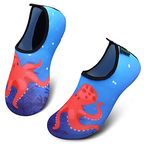 SAGUARO Escarpines Niño Niña para Buceo Snorkel Surf Natación Piscina Vela Mares Rocas Río Zapatos para Agua Bebe Calzado Playa Zapatillas Deportes Acuáticos(068 Navy, 26/27 EU)