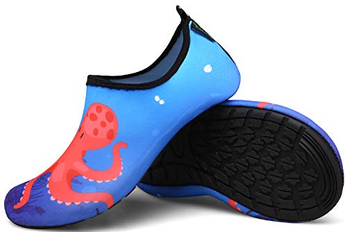 SAGUARO Escarpines Niño Niña para Buceo Snorkel Surf Natación Piscina Vela Mares Rocas Río Zapatos para Agua Bebe Calzado Playa Zapatillas Deportes Acuáticos(068 Navy, 26/27 EU)