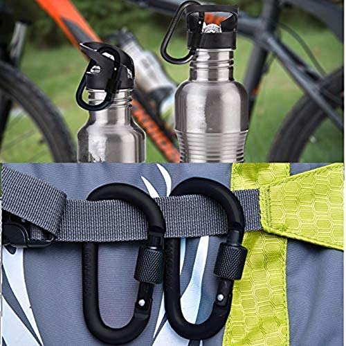 SAIBANGZI Bloqueo/Cierre de Resorte con Anillo en D/Gancho para Llavero/tapón de Rosca de 7,62 cm/mosquetón de Viaje de Aluminio