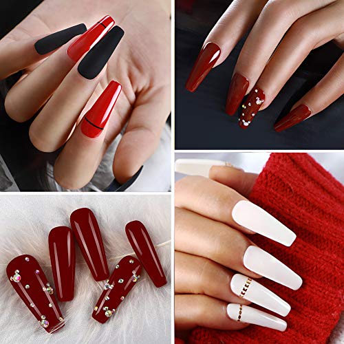 Saint-Acior Kit Uñas de Gel 20pcs Esmalte Semipermanente Soak-Off 8ml 24W UV/LED Secador de Uñas Topcoat Base Coat Manicura Kit