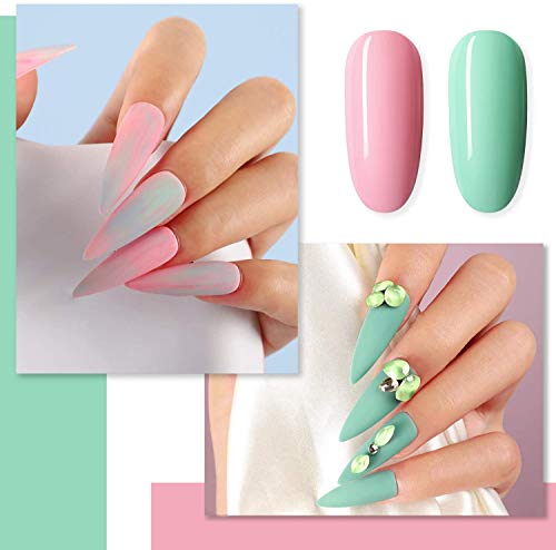 Saint-Acior Usted Elegir Cualquier 10pcs Esmalte Semipermanente Soak off 8ml 24W UV/LED Lámpara Base Coat Top Coat Kit para Manicura Pedicura