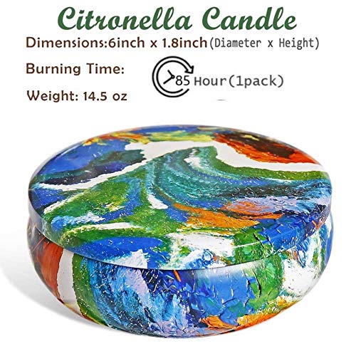 SaiXuan Vela citronela antimosquitos Exterior Interior,Vela perfumada de 3 mechas con Aroma a limón,Vela Cera de Soja 100% para jardín,Camping,Viajes,Regalos,protección contra Insectos