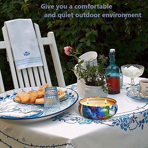 SaiXuan Vela citronela antimosquitos Exterior Interior,Vela perfumada de 3 mechas con Aroma a limón,Vela Cera de Soja 100% para jardín,Camping,Viajes,Regalos,protección contra Insectos