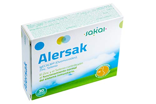 Sakai –Alersak –Bienestar inmediato ante los alérgenos comunes: polen, ácaros y pelos de animales. Ayuda a combatir la congestión nasal y los síntomas de la alergia. – Con IgECALM®, Zinc y Selenio
