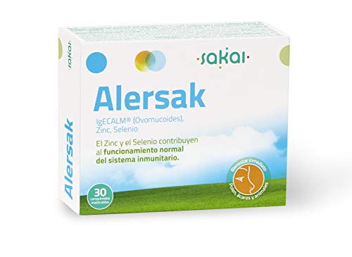 Sakai –Alersak –Bienestar inmediato ante los alérgenos comunes: polen, ácaros y pelos de animales. Ayuda a combatir la congestión nasal y los síntomas de la alergia. – Con IgECALM®, Zinc y Selenio